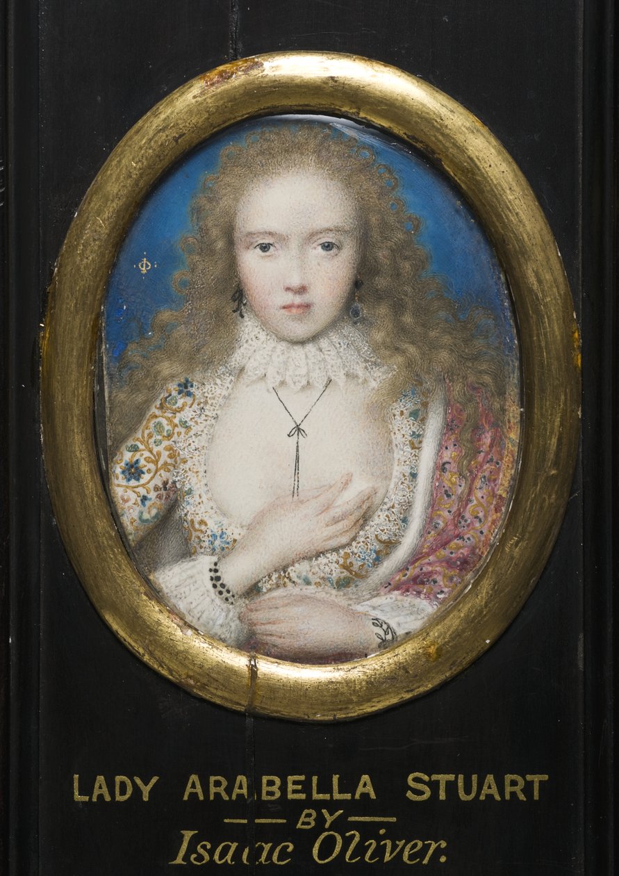 Lady Arabella Stuart (akvarel na pergamenu) od Isaac Oliver