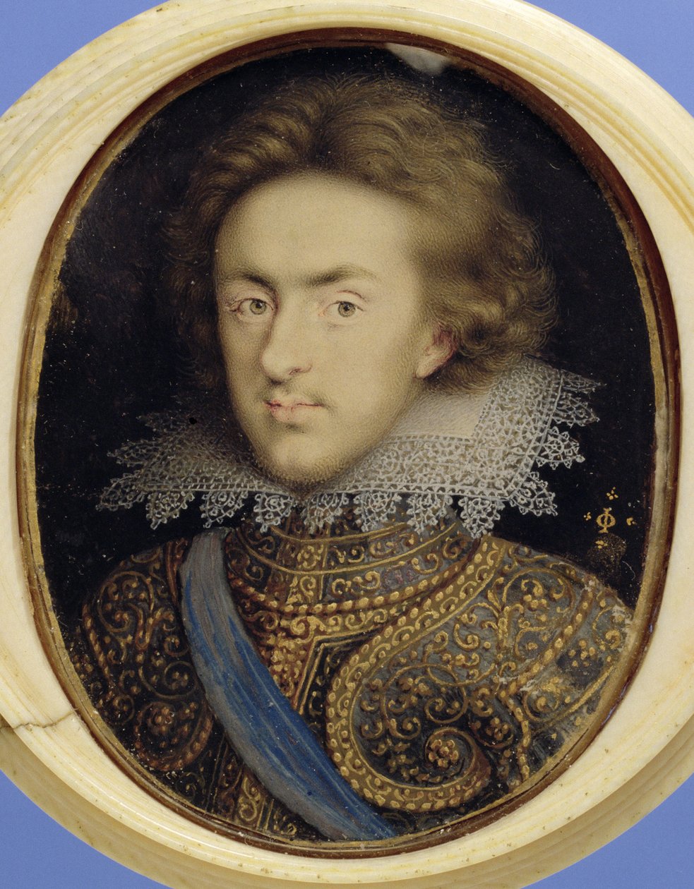 Miniaturní portrét Jindřicha (1594-1612), prince z Walesu (akvarel na pergamenu) od Isaac Oliver