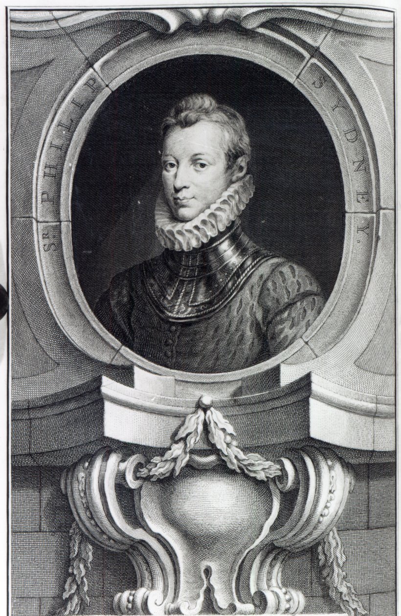 Sir Philip Sidney, vyrytý Jacobus Houbraken, 1743 od Isaac Oliver