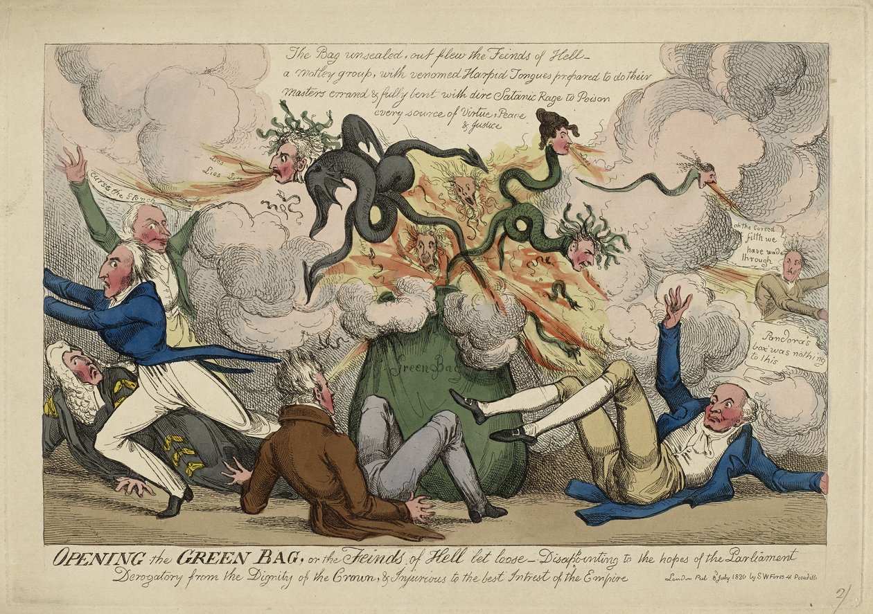 Otevření zeleného sáčku od Isaac Robert (attr. to) Cruikshank