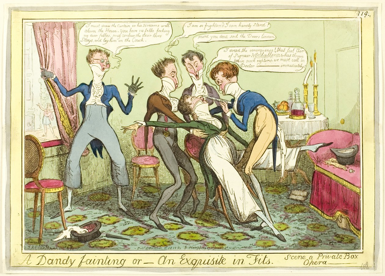A Dandy Fainting od Isaac Robert Cruikshank