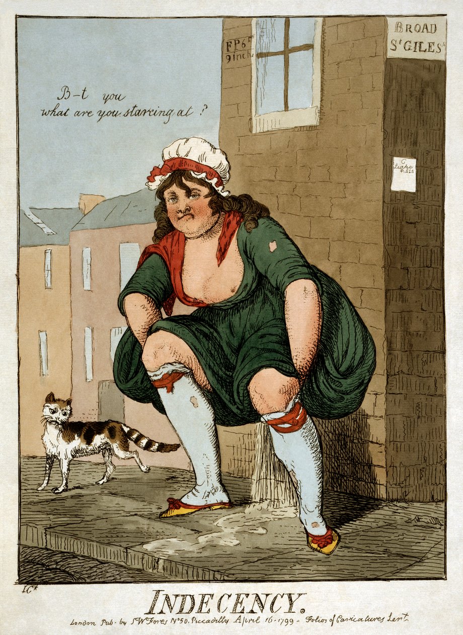 Neslušnost, 1799. od Isaac Robert Cruikshank