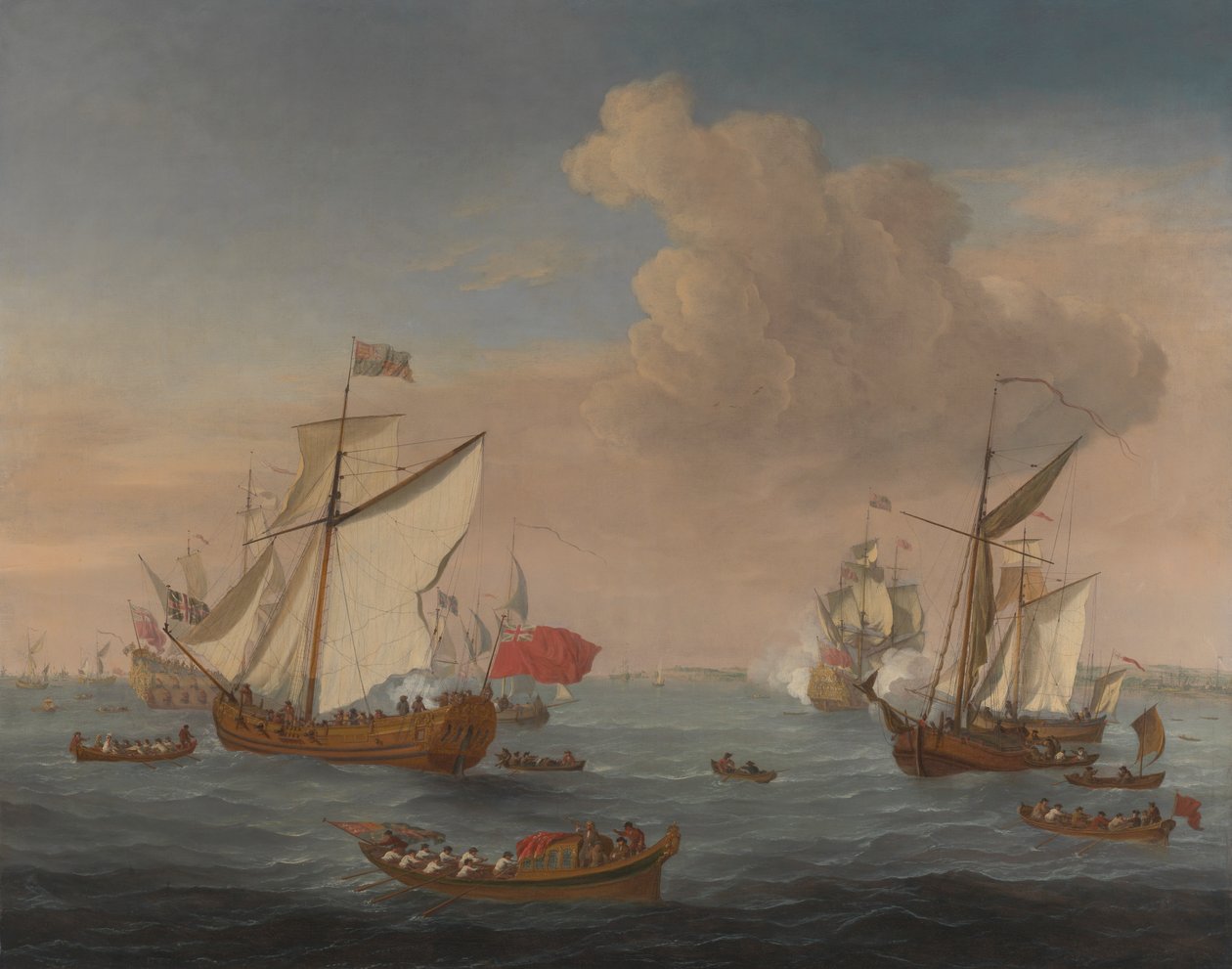 Lodě v ústí Temže poblíž Sheerness od Isaac Sailmaker