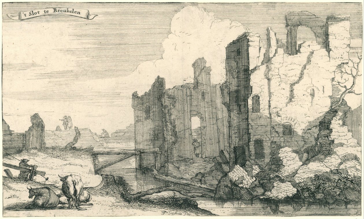 Hrad v Breukelen, zničený Francouzi v roce 1672 