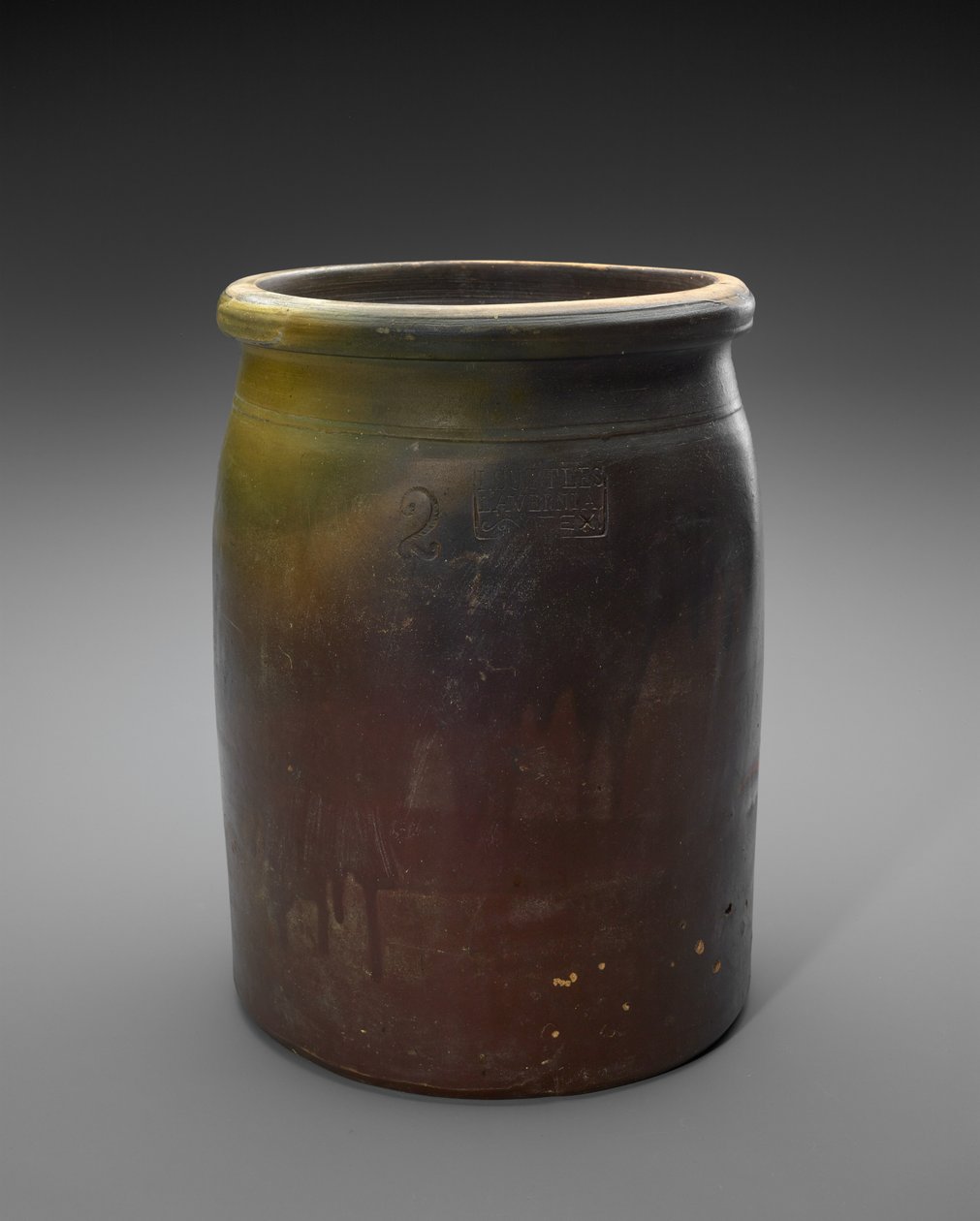 Crock, c. 1873-1882 (glazovaná kamenina) od Isaac Suttles Pottery