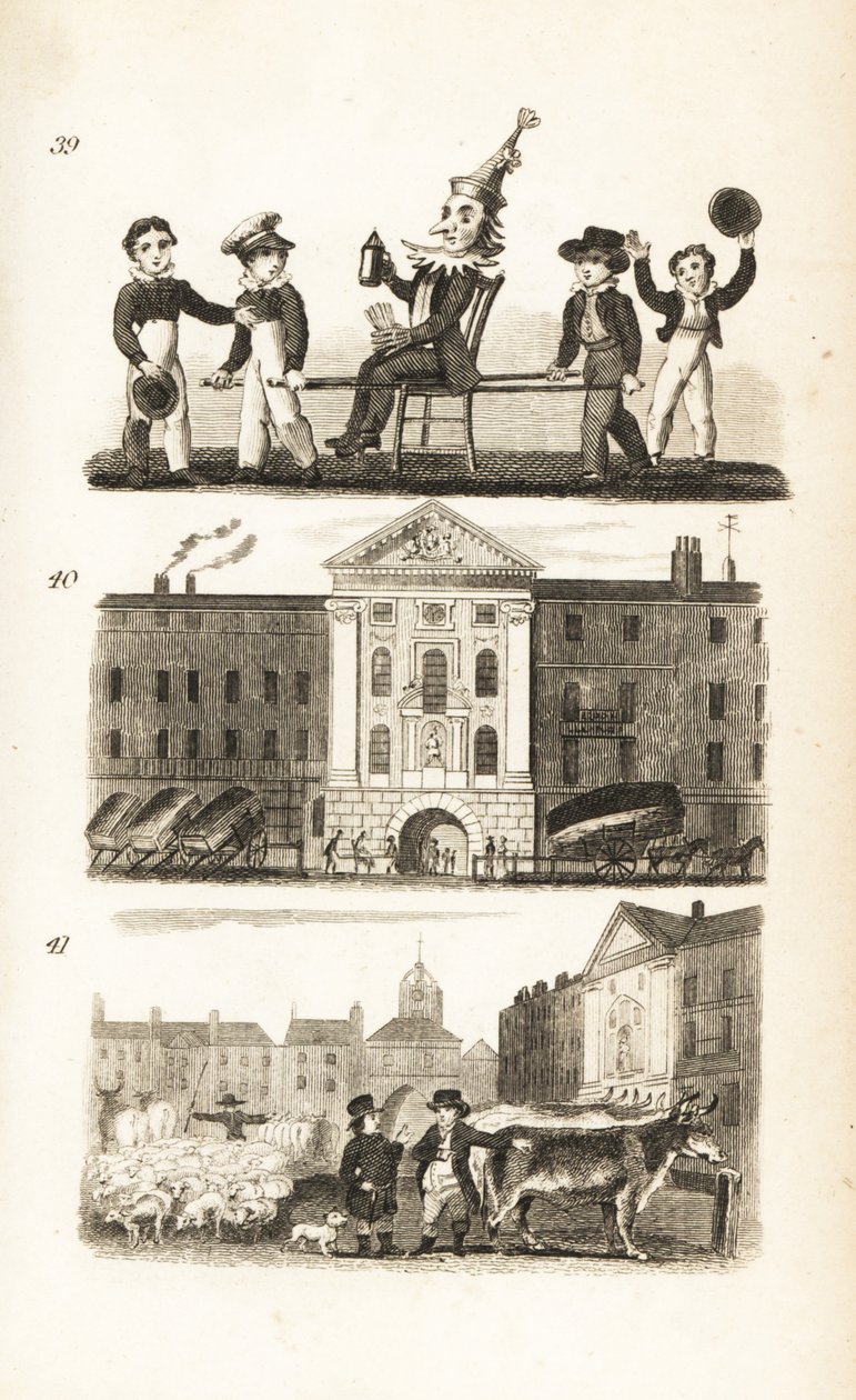 Guy Fawkes v Effigy, Bartholomew’s Hospital a Smithfield Market od Isaac Taylor