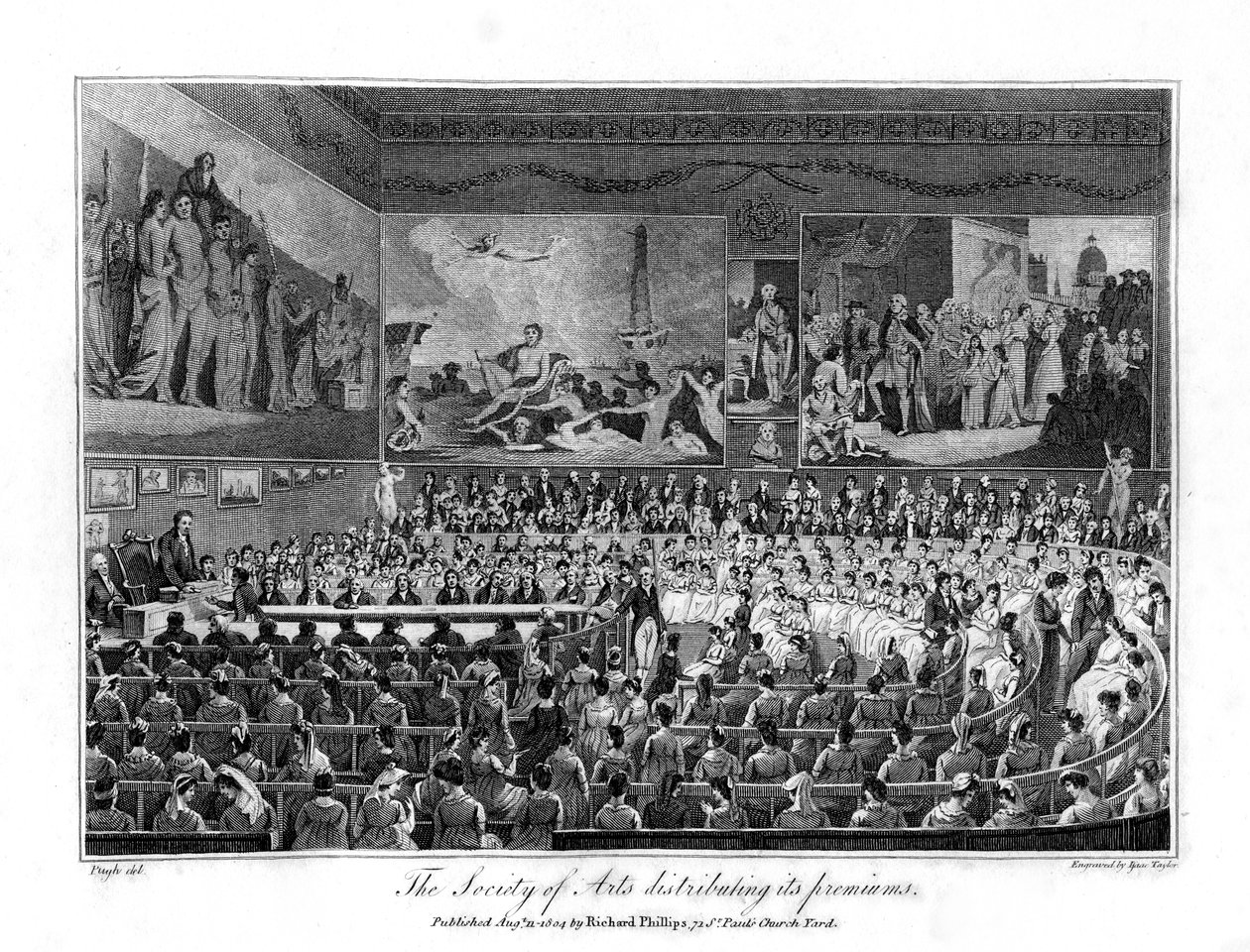 Společnost umění distribuující své prémie, 1804 od Isaac Taylor