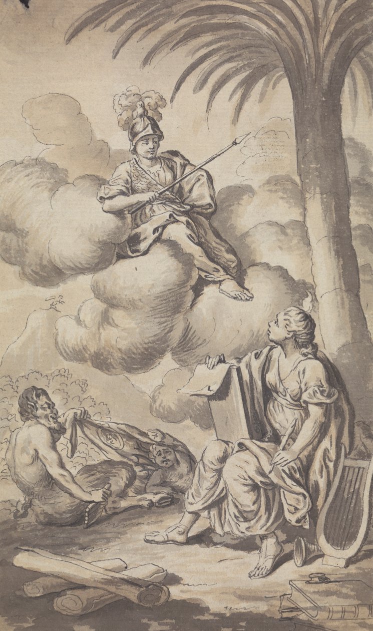 Town and Country Magazine - Frontispiece pro Vol. IV, 1772 od Isaac Taylor