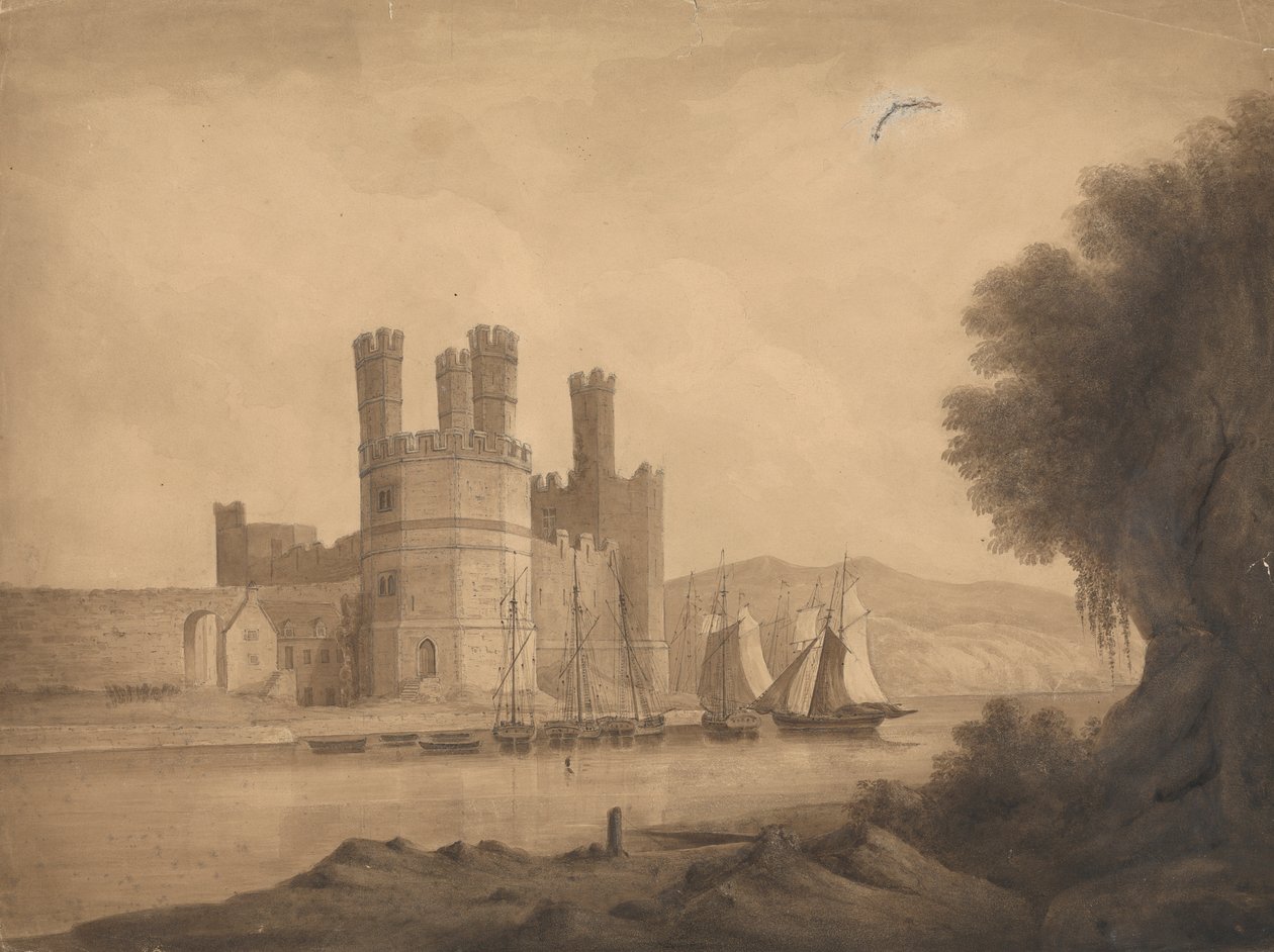 Caernarvon (zámek) Orlí věž od Isaac Weld