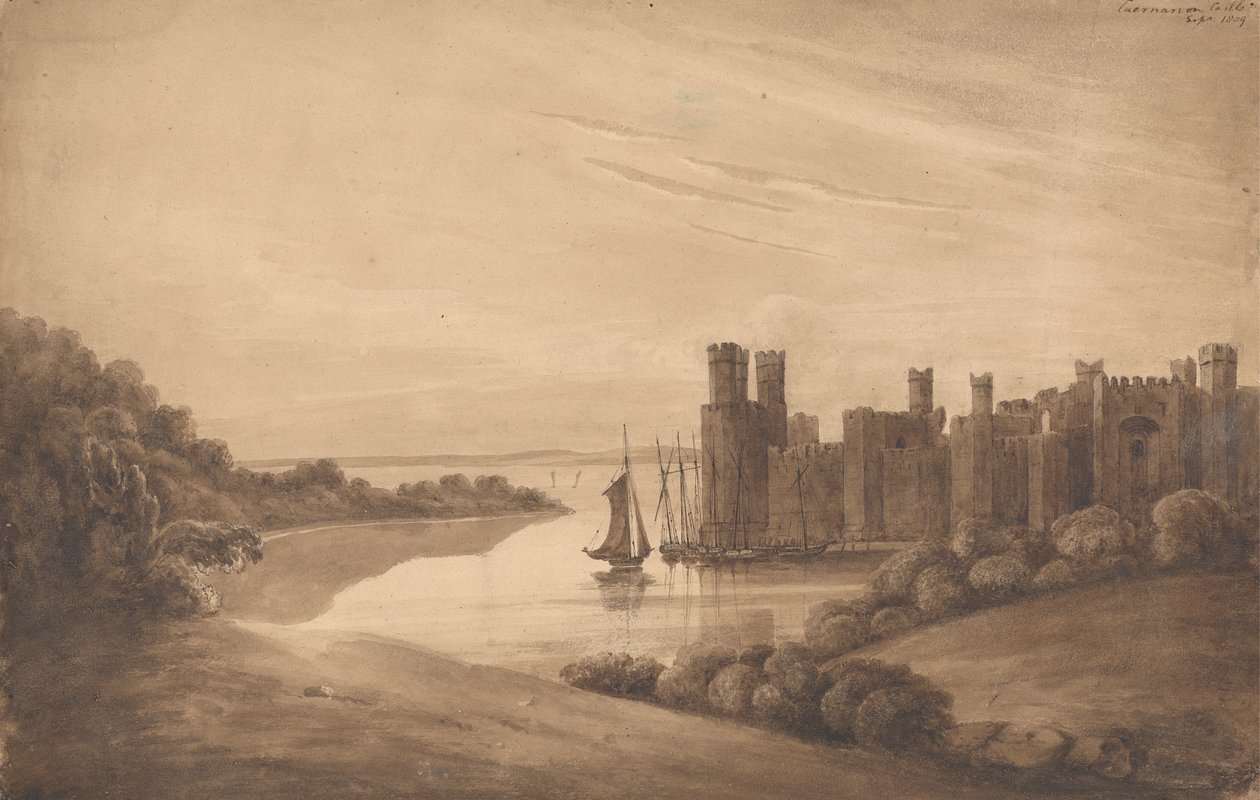 Hrad Caernarvon od Isaac Weld