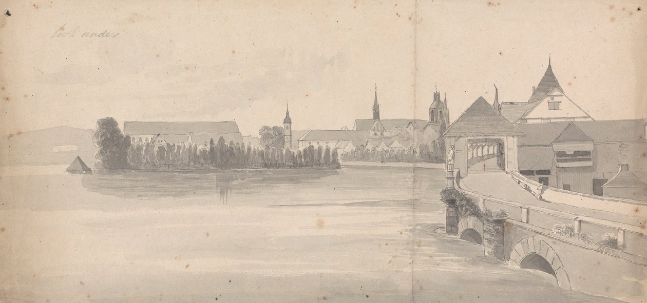 Vesnice u jezera od Isaac Weld