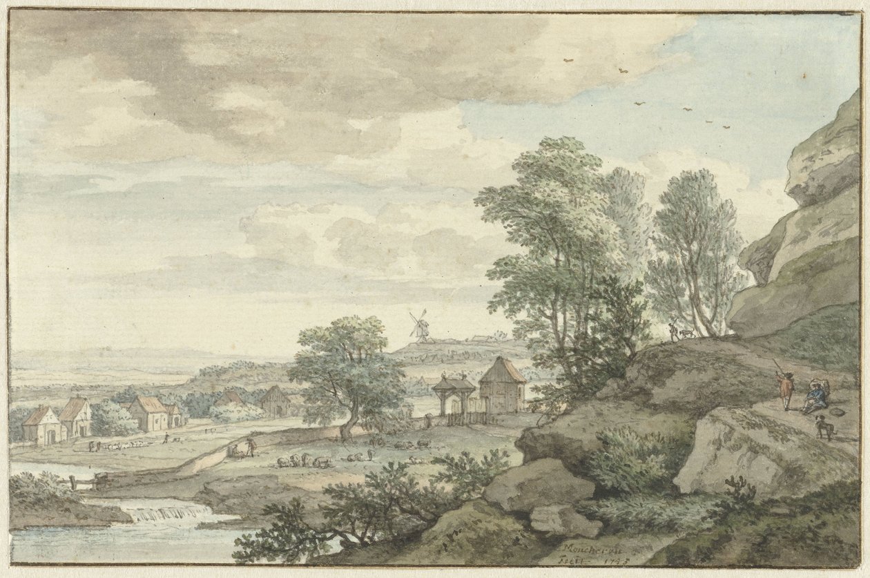 Výhled na okolí Bentheimu od Isaac de Moucheron