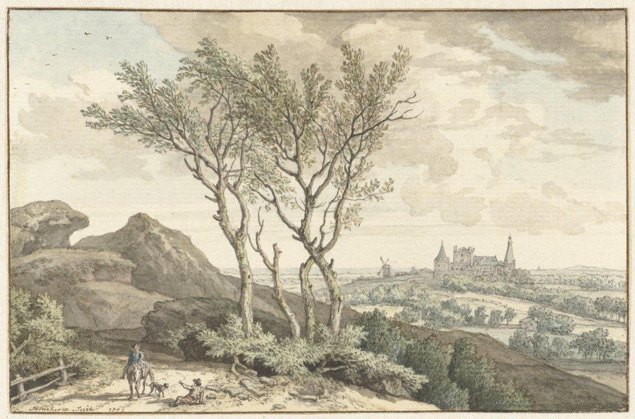 Pohled na hrad Bentheim od Isaac de Moucheron