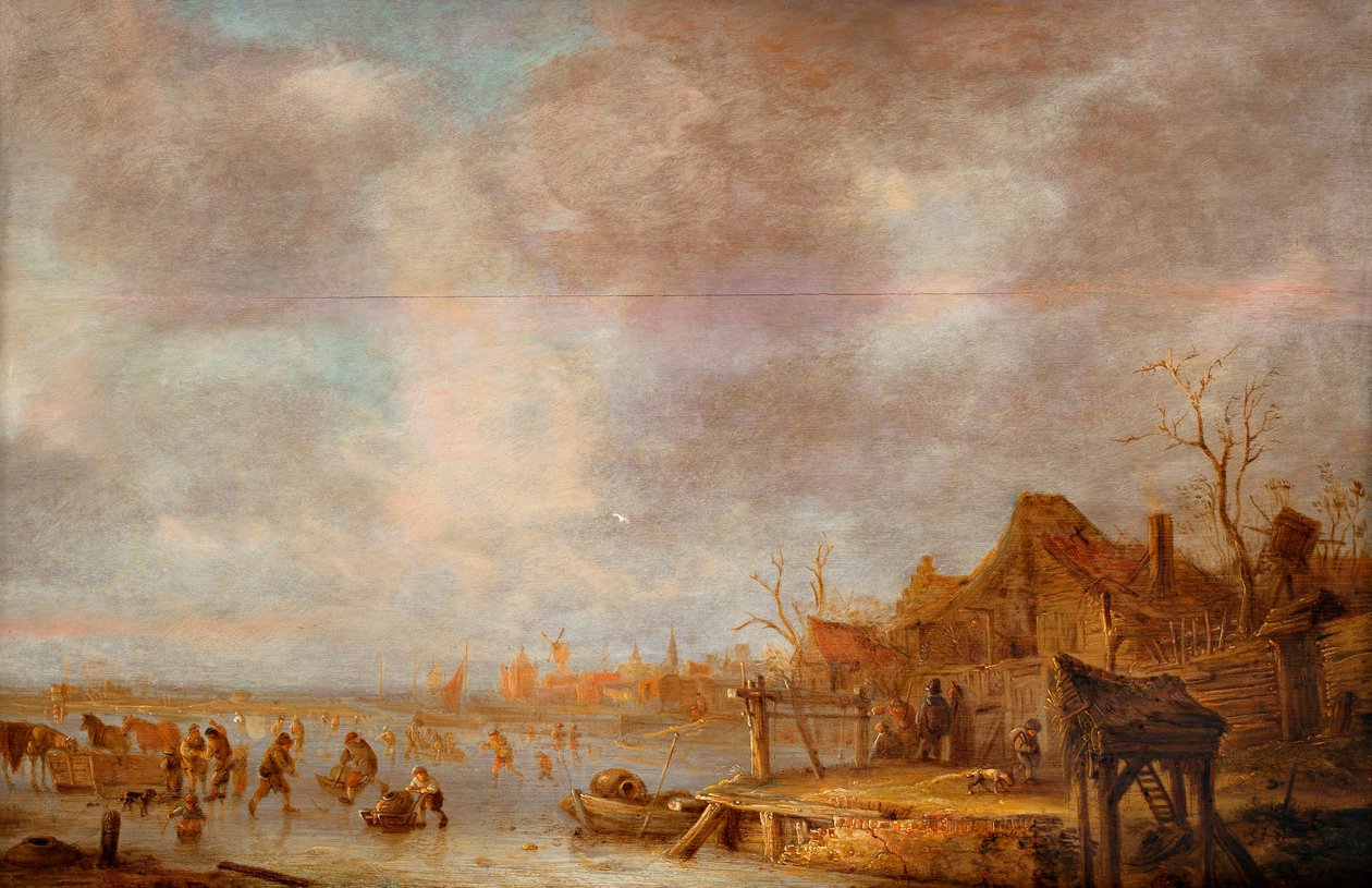 Zimní den mimo Haarlem, mezi 1638 a 1640. od Isaac van . Ostade