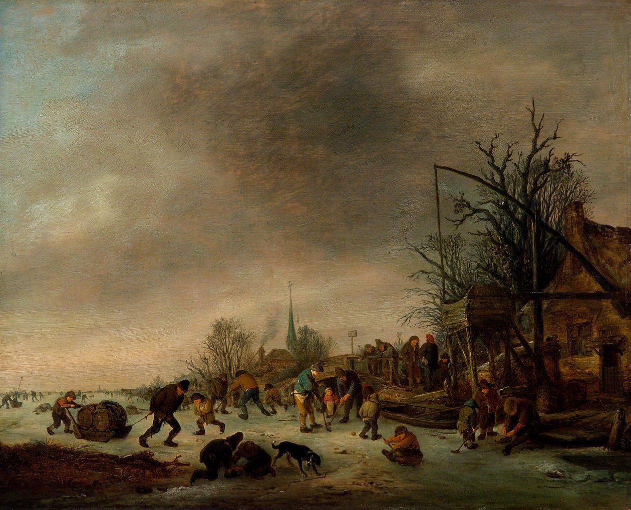 Zimní krajina od Isaac van Ostade