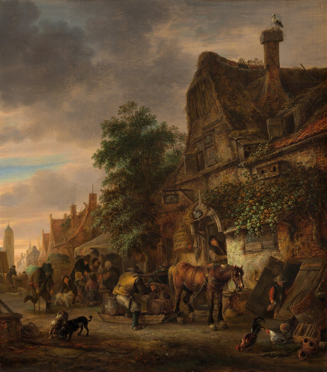 Dělníci před hostincem, 1645. od Isaac van Ostade