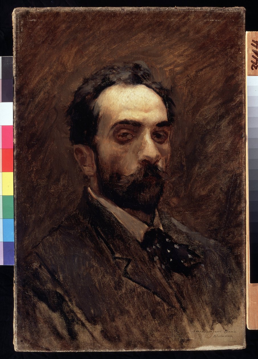 Autoportrét. Obraz Isaaca Iljiče Levitana (1860-1900). olej na plátně, konec 1890. Ruské umění, portrét 19. stol. Státní Treťjakovská galerie, Moskva. od Isaak Ilyich Levitan