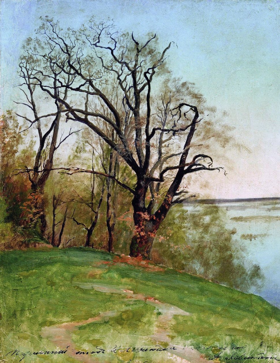 Dub na břehu řeky, 1887. od Isaak Ilyich Levitan