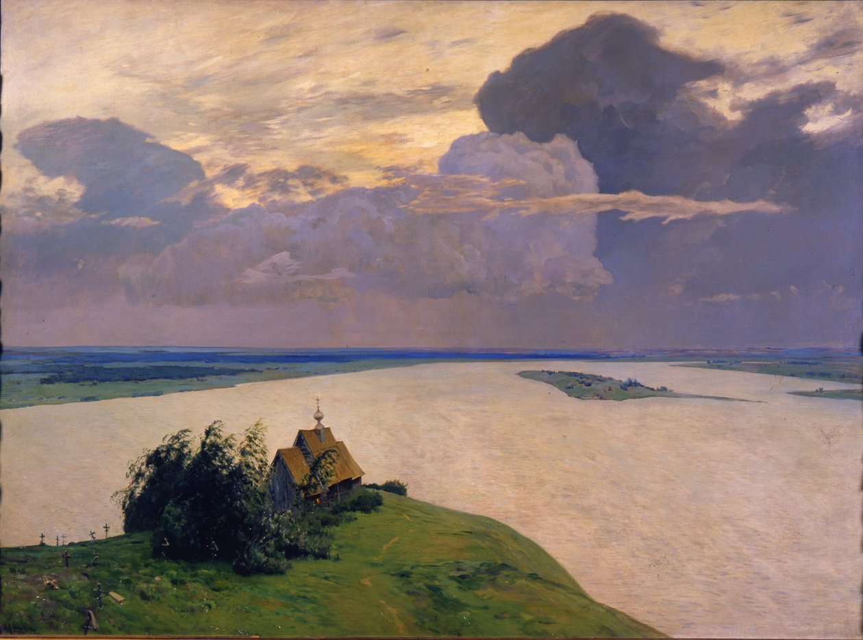 Nad věčným mírem, 1894 od Isaak Ilyich Levitan
