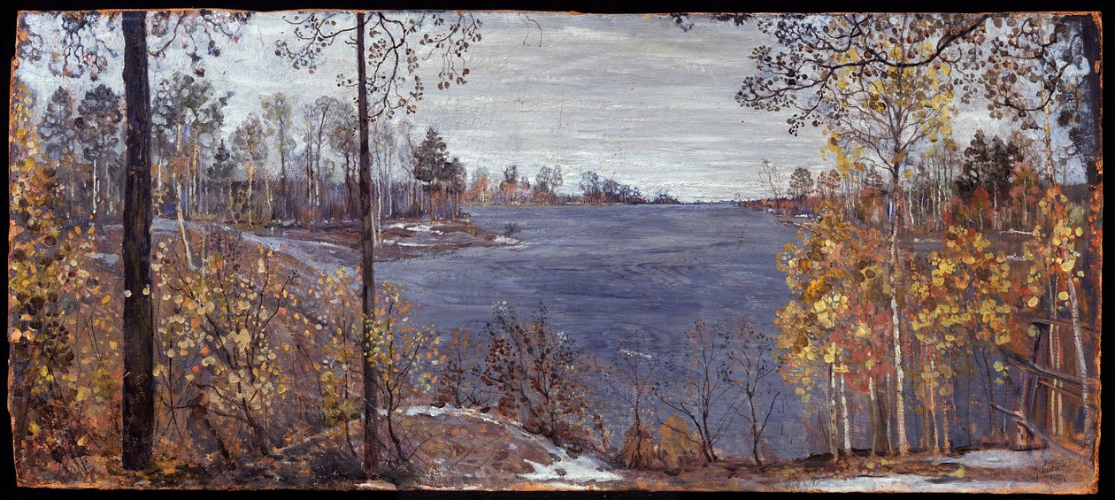 Pozdní podzim. Obraz Isaaka Izraileviče Brodského (Brodského) (1884-1939), olej na plátně od Isaak Israilevich Brodsky
