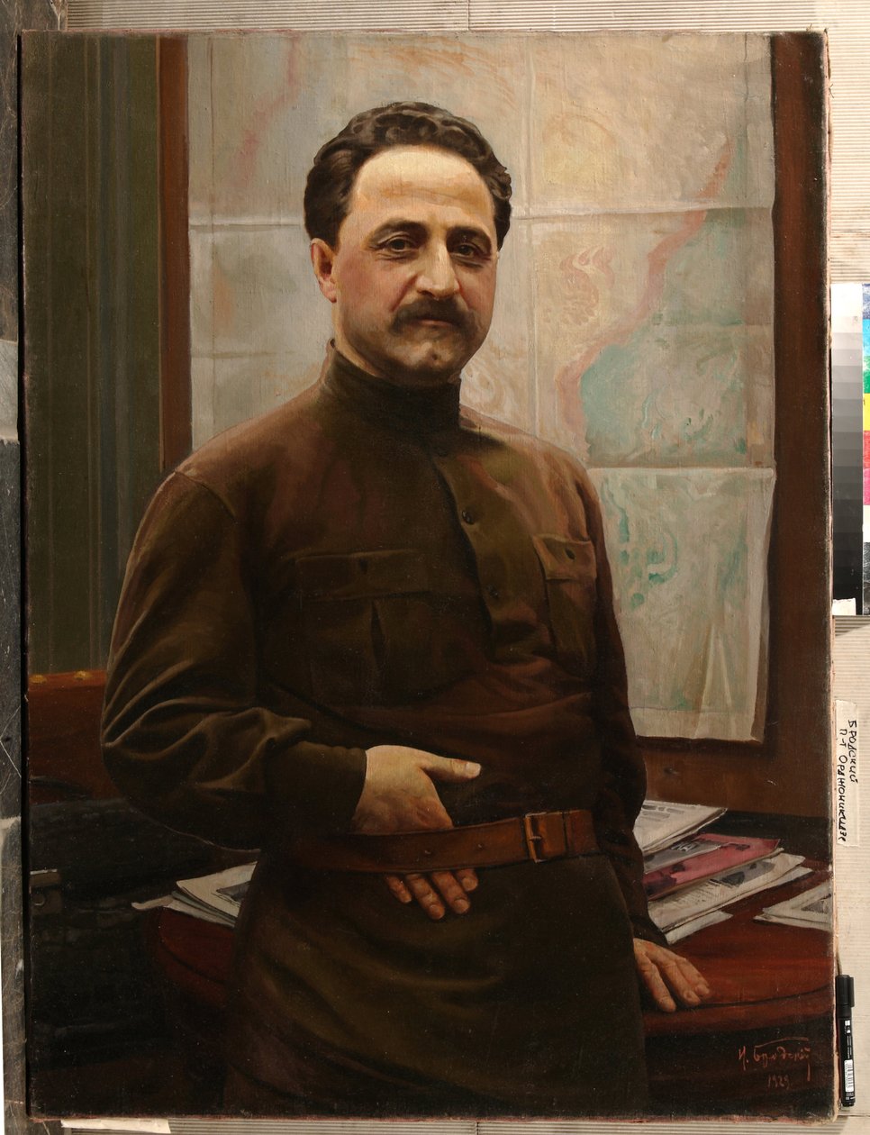 Grigory Ordjonikidze - Portrét Grigory (Sergo) Ordzhonikidze (1886-1937) - Brodsky, Isaak Izrailevich (1884-1939) - 1929 - Olej na plátně - Státní ústřední vojenské muzeum, Moskva od Isaak Israilevich Brodsky