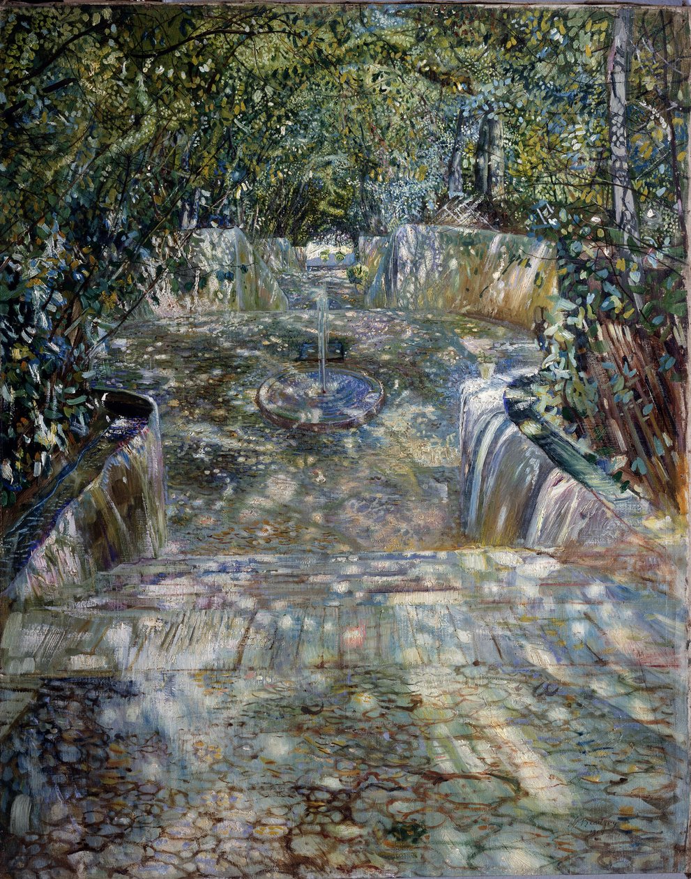 ""La fontaine"" Peinture de Isaak Izrailevich Brodsky (Brodski) (1884-1939) 1909 Regionální muzeum umění, Rostov na Donu od Isaak Israilevich Brodsky