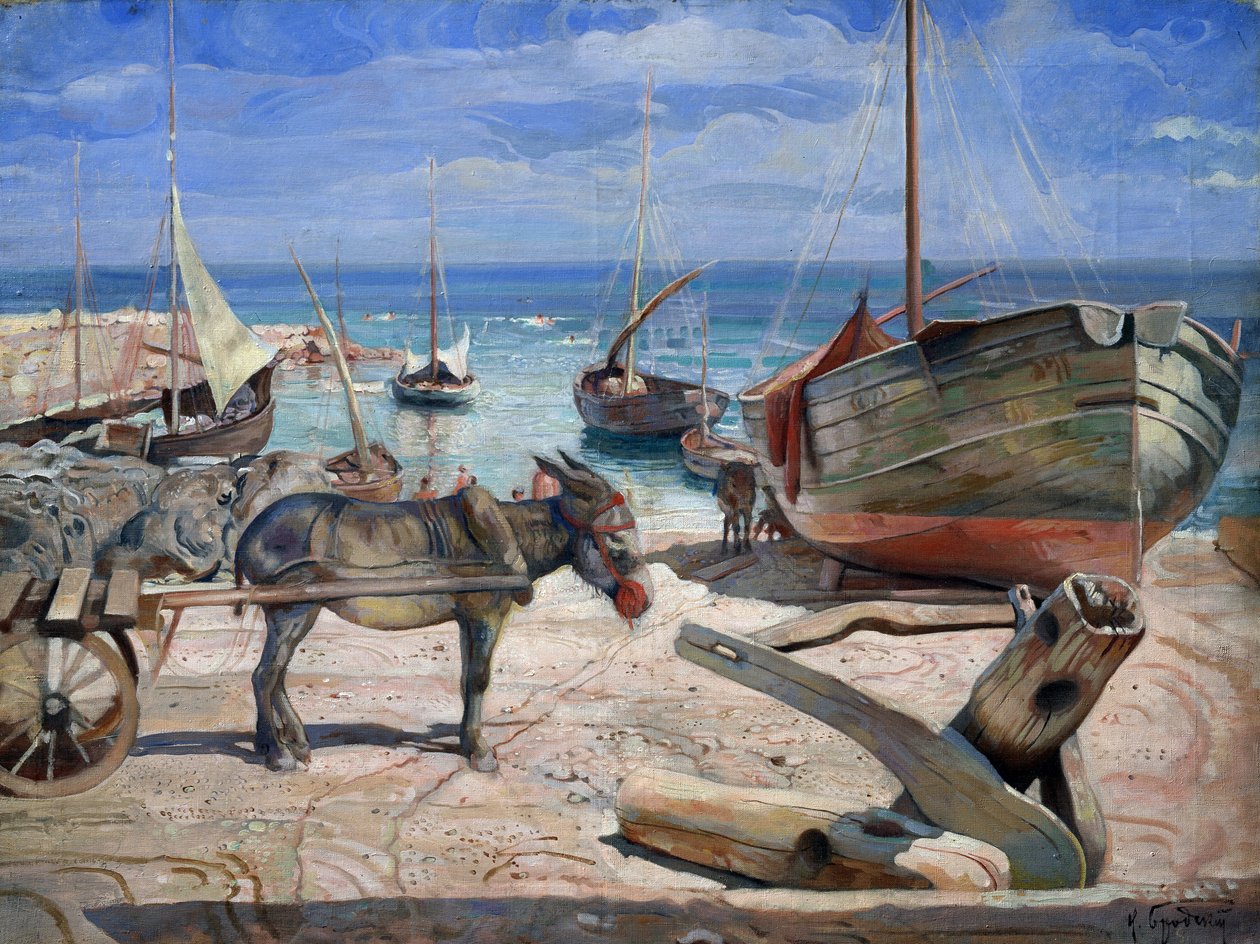 "Ostrov Capri"" Obraz Isaaca Brodského (Brodski) (1884-1939) 1929 Regionální muzeum umění, Berdyansk od Isaak Israilevich Brodsky