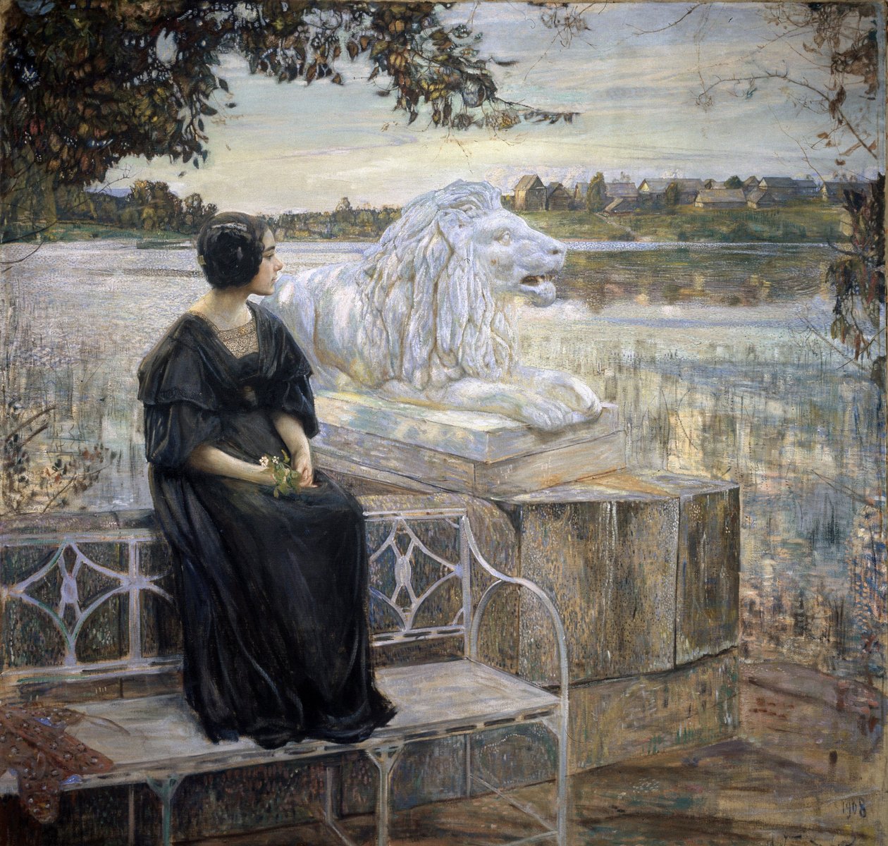 Portrét umělcovy ženy. Obraz Isaaka Izraileviče Brodského (Brodsky) (1884-1939), olej na plátně, 205 x 203,5 cm od Isaak Israilevich Brodsky