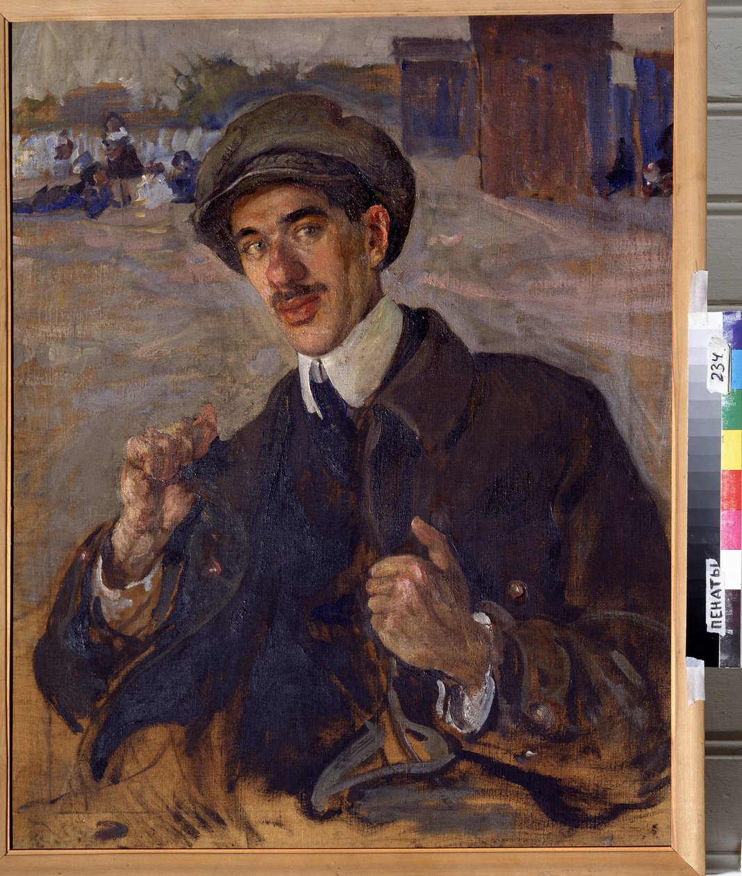 Portrét spisovatele Korneje Ivanoviče Tchoukovského (1882-1969) (Portrét autora Korney I. Chukovského). Obraz Isaaka Izraileviče Brodského (Brodského) (1884-1939). Olej na plátně, 83 x 66 cm od Isaak Israilevich Brodsky