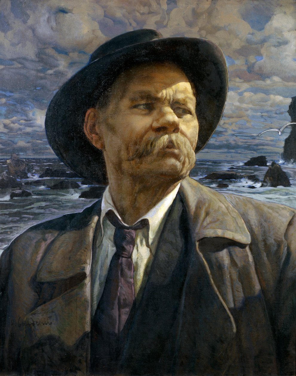 Portrét autora Maxima Gorkého 1868-1939, 1936 od Isaak Israilevich Brodsky