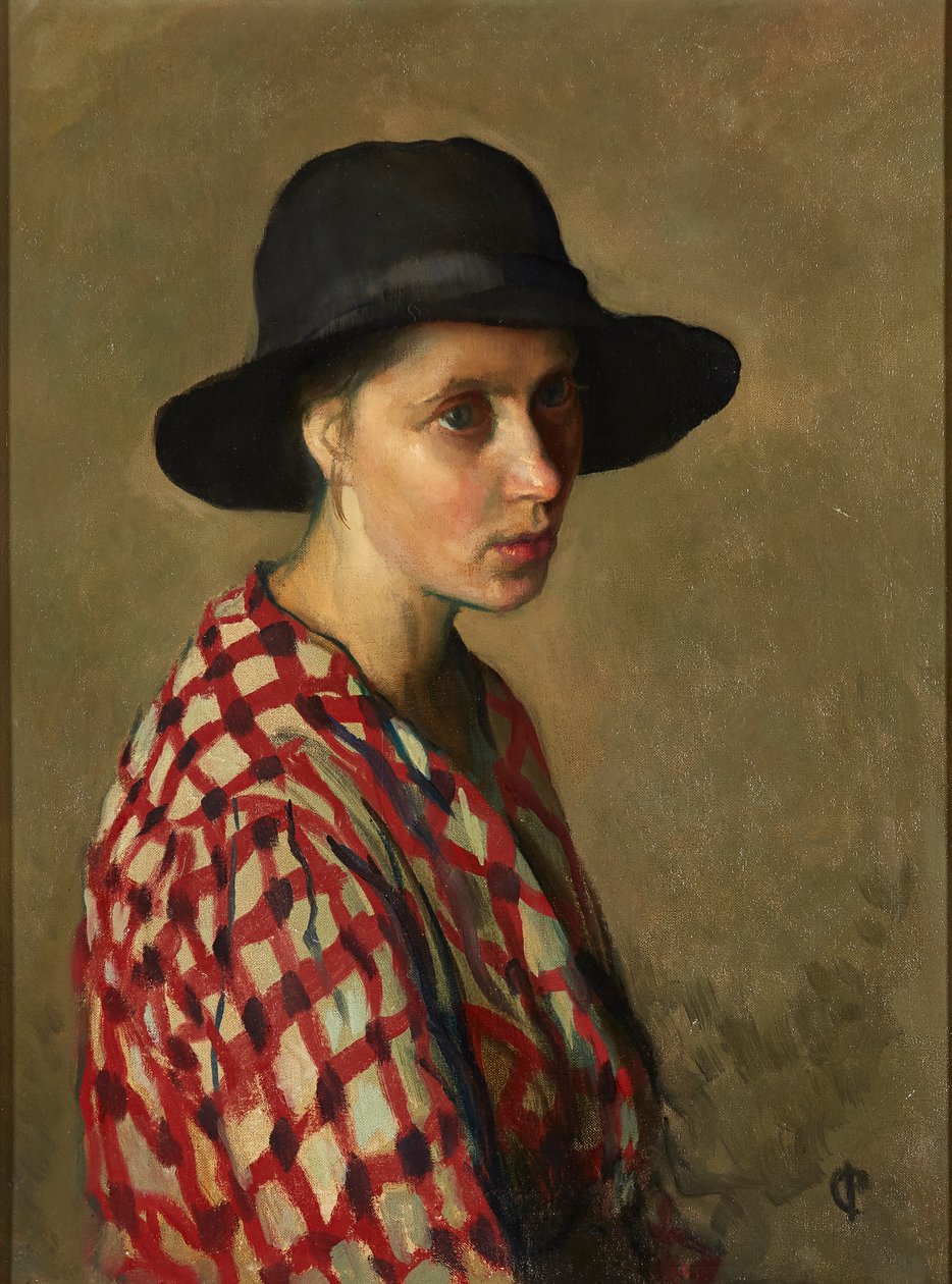 Selská dívka (olej na plátně) od Isabel Codrington
