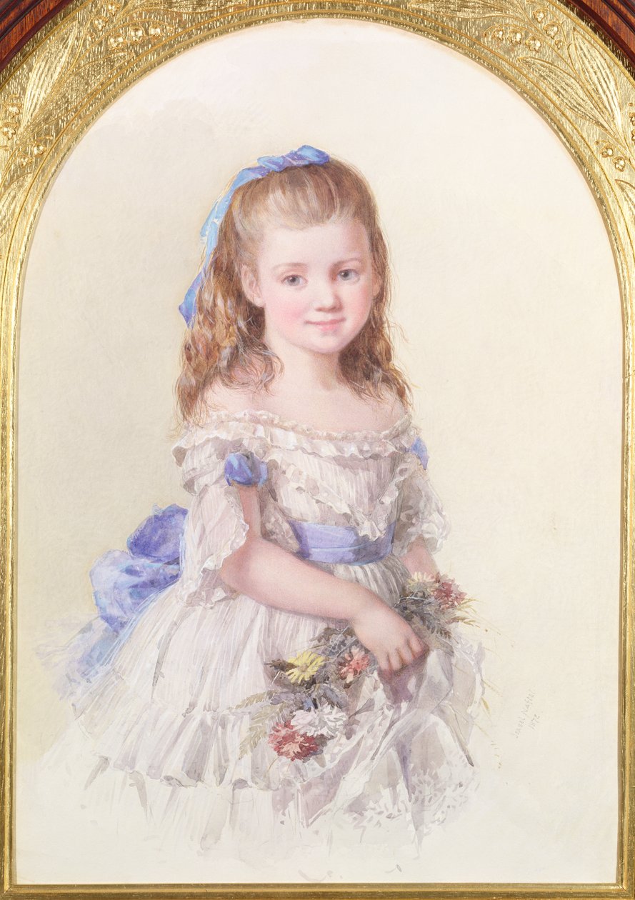 Portrét Winifred Mary Bombass, ve věku deseti, 1872 od Isabel Oakley Naftel
