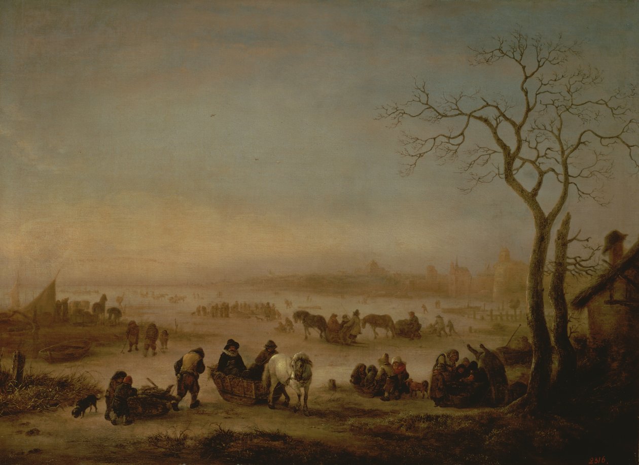 Zamrzlé jezero, 1648 od Isack van Ostade