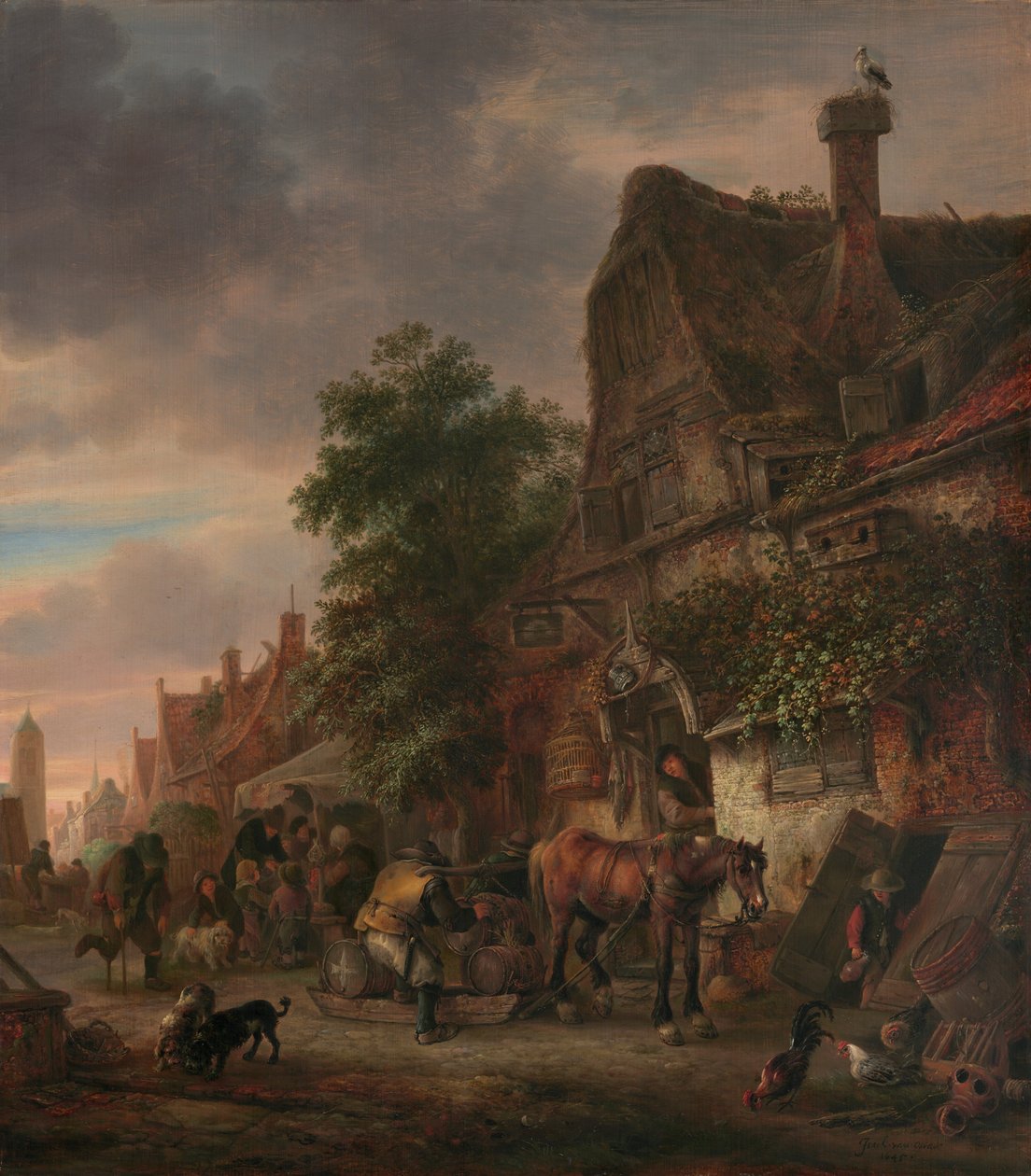 Dělníci před hospodou od Isack van Ostade