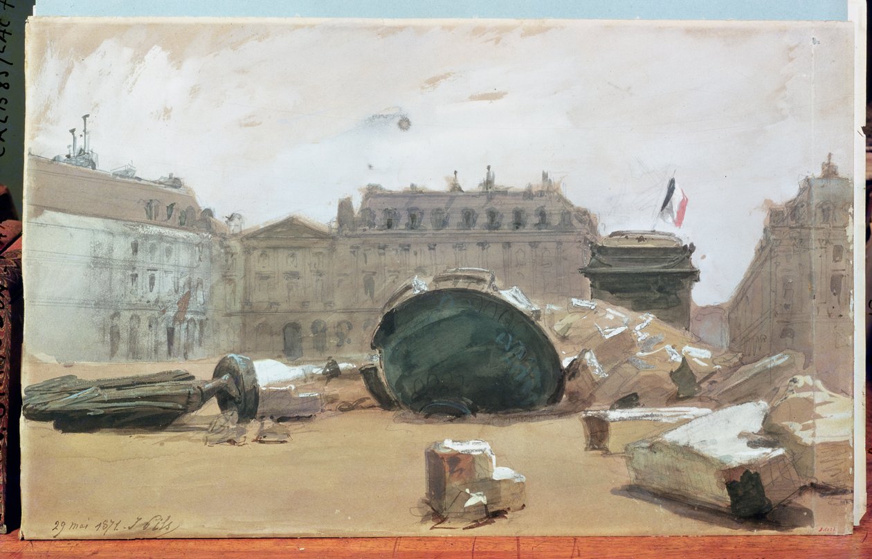 Pařížská komuna: Pád sloupu Vendome, 29. května 1871 od Isidore Pils
