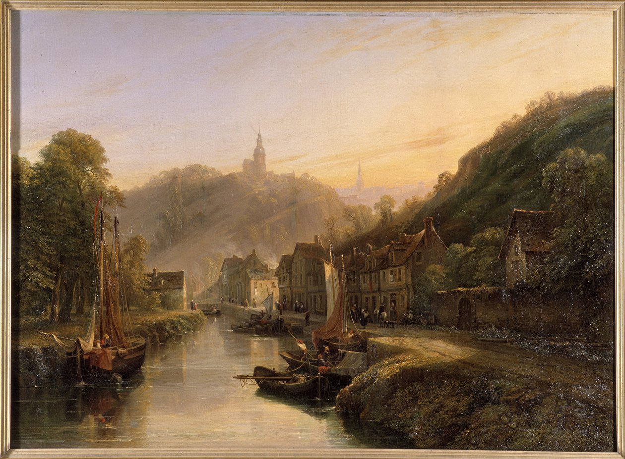 Pohled na Dinan Harbour - od Isidore Dagnau, ca. 1830 od Isidore Dagnan