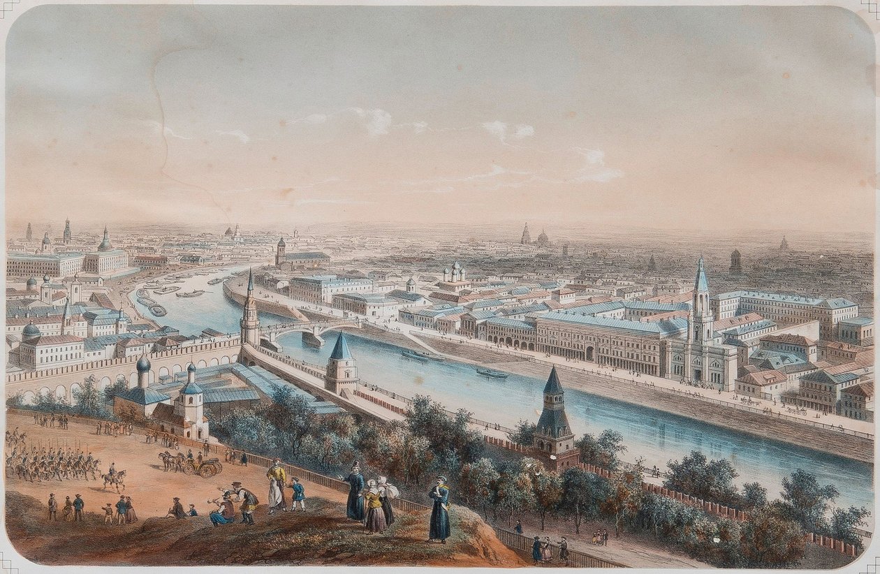 Panoramatický pohled na Moskvu, 1820 od Isidore Laurent Deroy