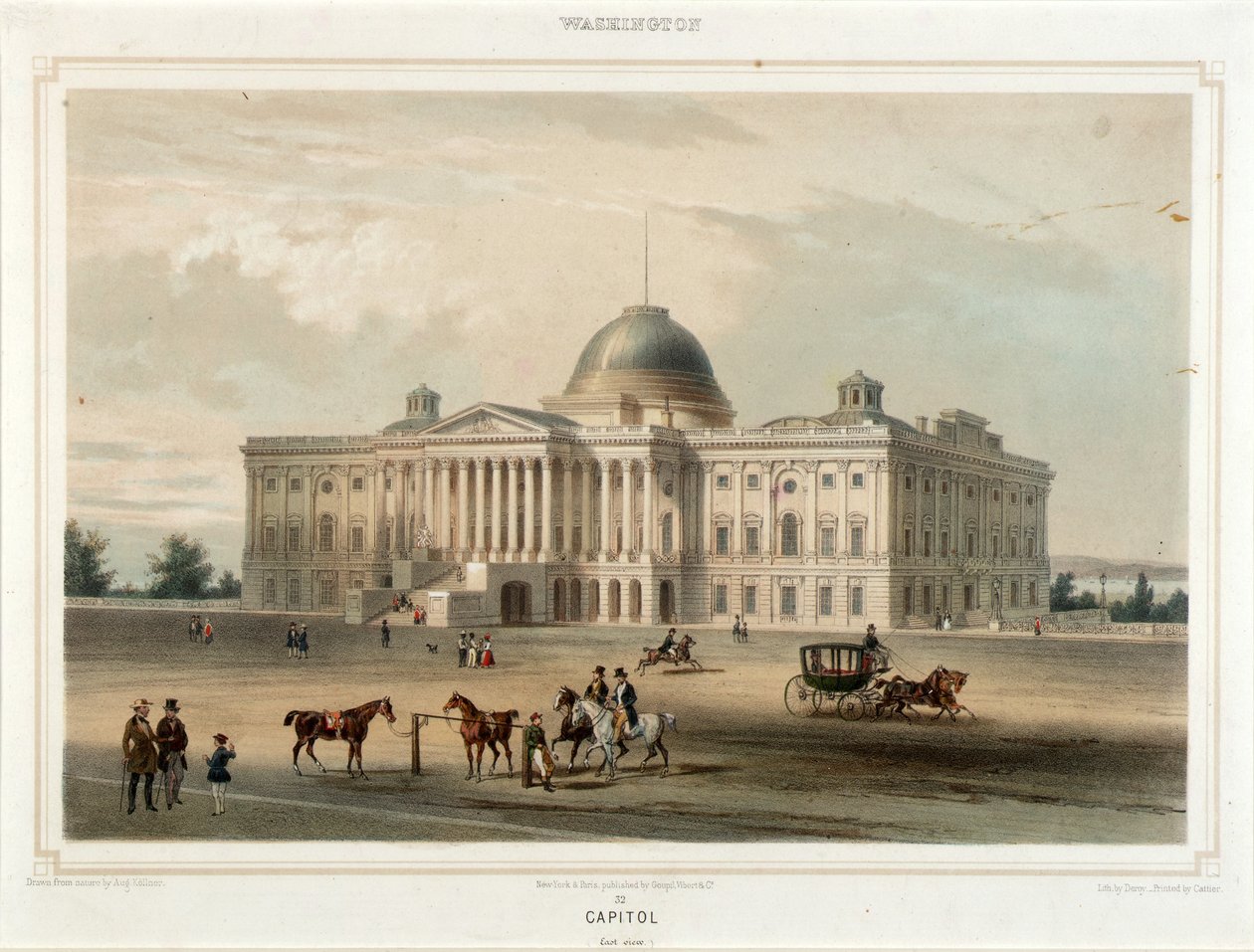 Washington - Kapitol (východní pohled) od Isidore Laurent Deroy