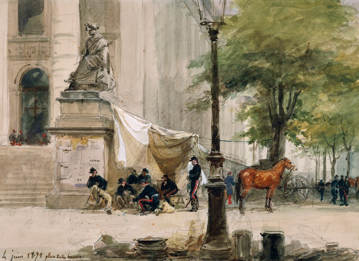 Tábořiště na Place de la Boure, 4. června od Isidore Pils