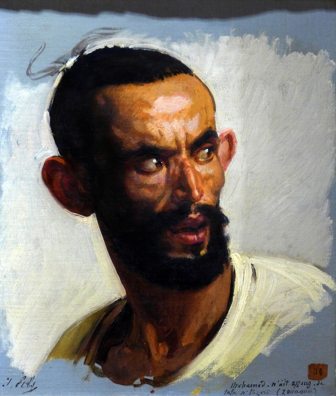Head of Kabyle, cca 1860 (olej na plátně) od Isidore Pils