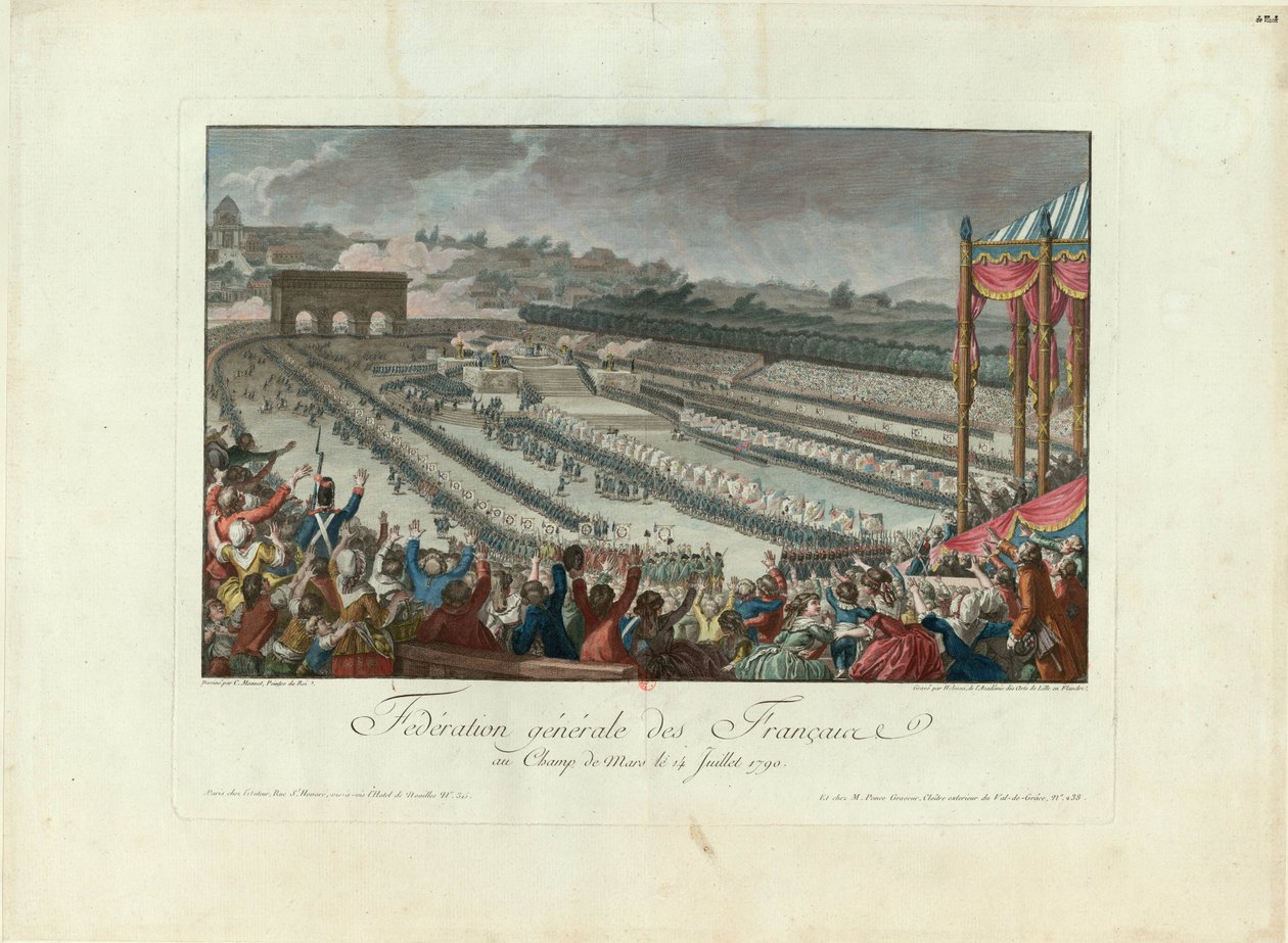 Festival federace na Champ de Mars dne 14. července 1790, 1790. od Isidore Stanislas Helman