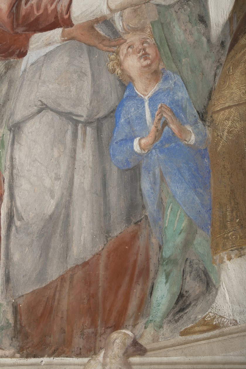 Dítě, detail z představení Ježíše v chrámu, 1623-34 od Isidoro Bianchi