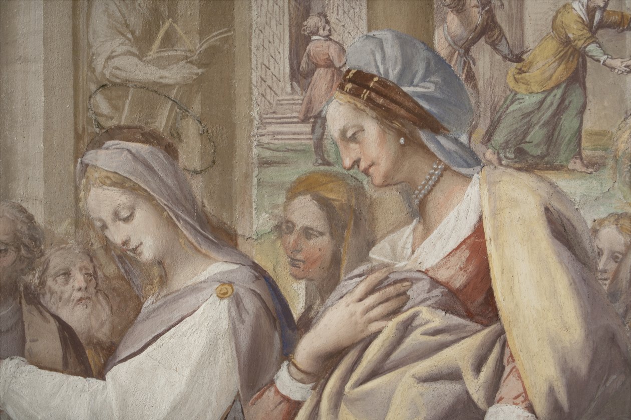 Detail ze Sňatku Panny Marie, 1634 od Isidoro Bianchi