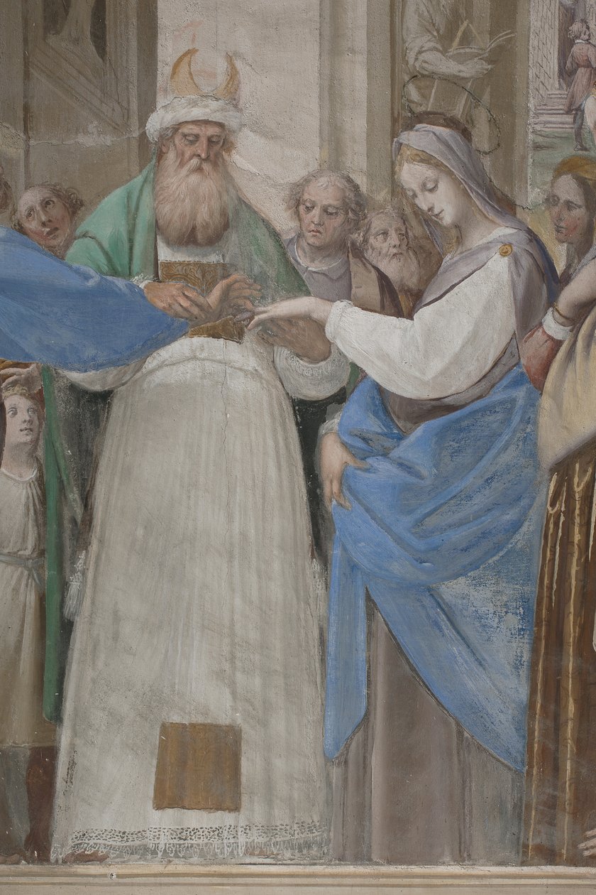 Detail ze Sňatku Panny Marie, 1634 od Isidoro Bianchi