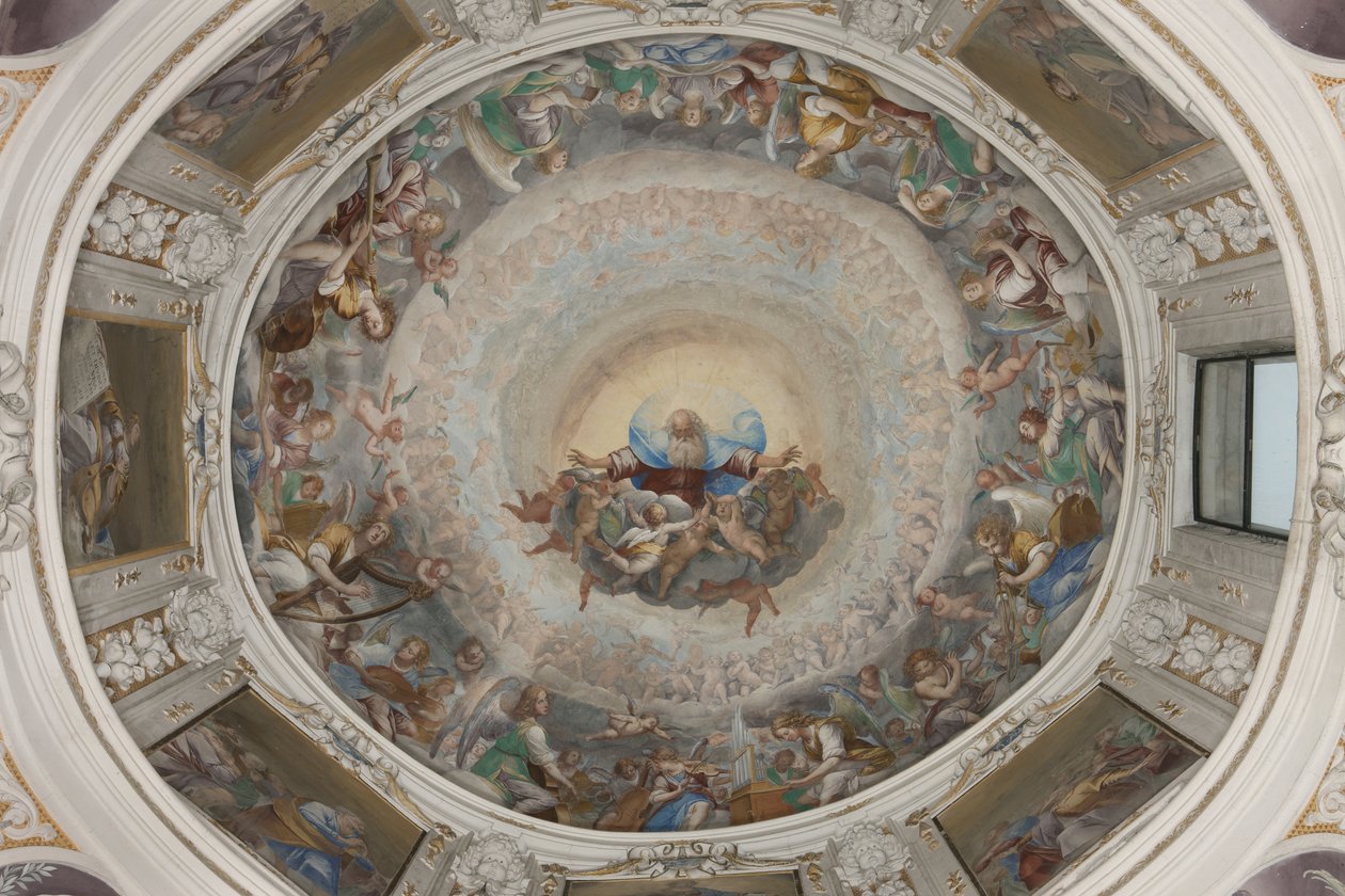 Ráj s věčným otcem, cca 1623-34 (freska) (detail 3496185) od Isidoro Bianchi