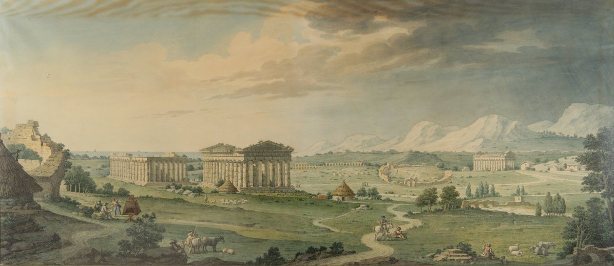 Pohled na Paestum od Isidro González Velázquez