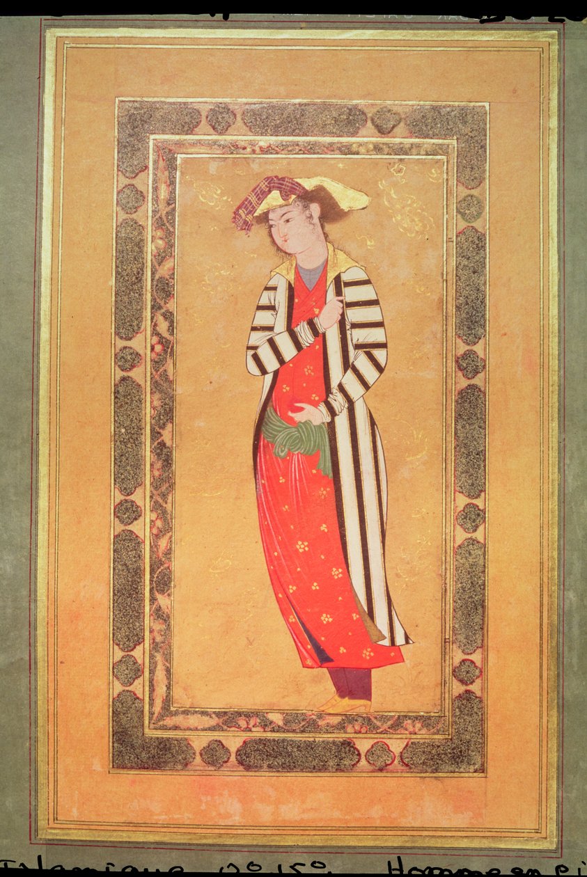 Album 2160 Portrait of a Man, z Album de Pieces Calligraphiees et de Miniatures, 13.-15. od Islamic School