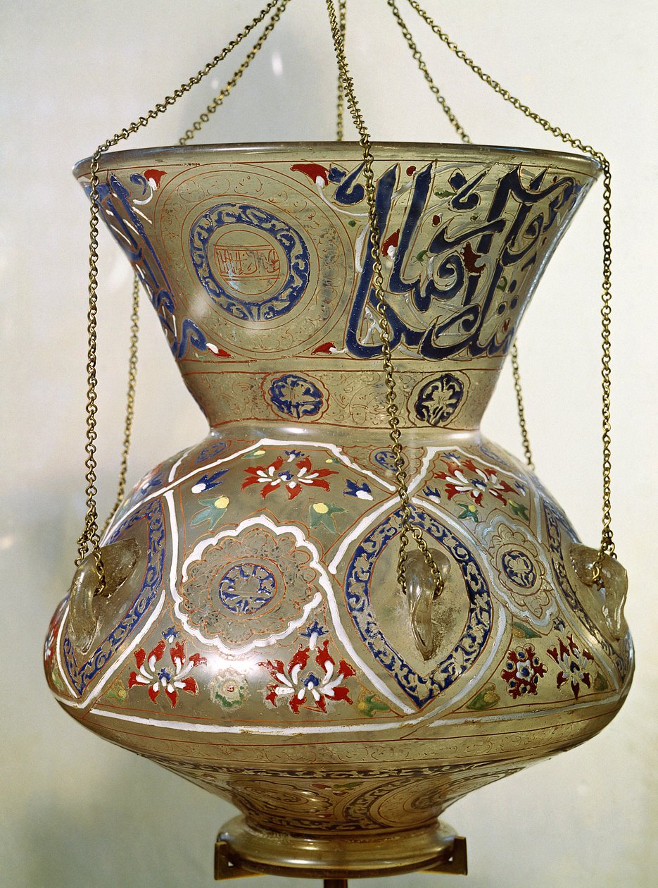 Lampa, z mešity sultána Hasana, Káhira (sklo) od Islamic School
