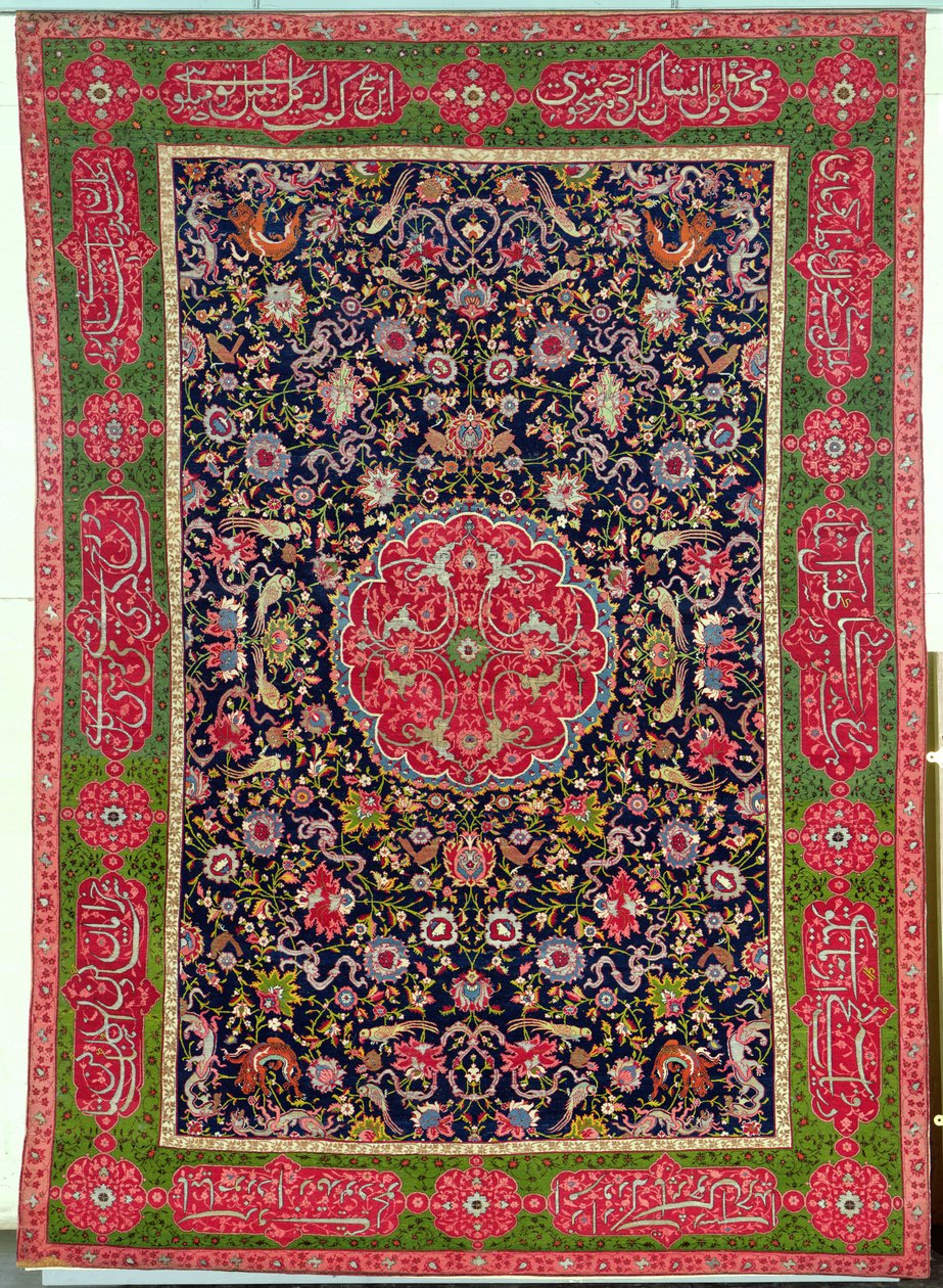 The Salting Carpet, c.1588-98 (hedvábí a vlna) od Islamic School