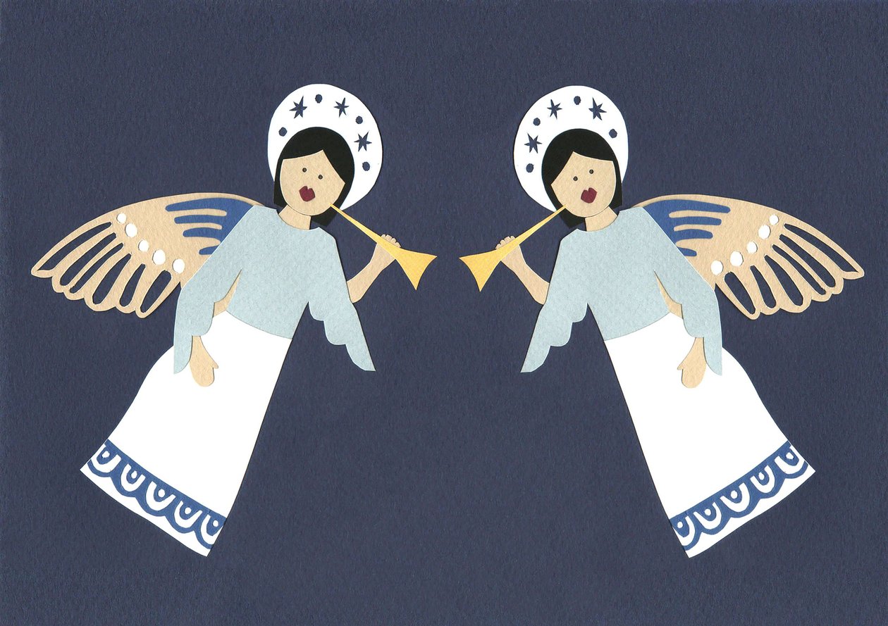 Cherubs, 2014 (řezaný papír) od Isobel Barber